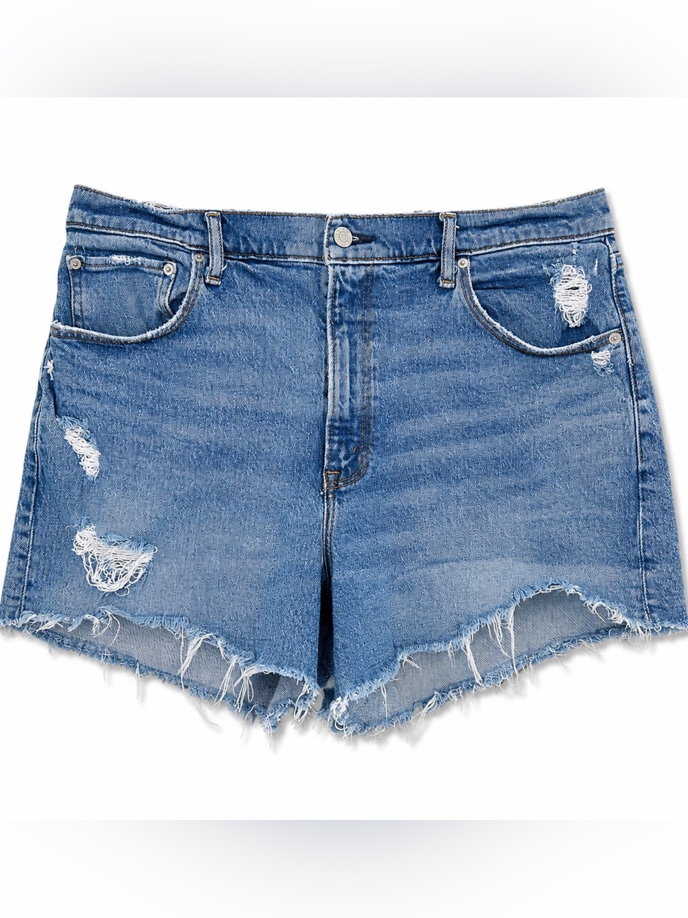 Abercrombie & Fitch The 4-Inch Mom Short Distressed High Rise Size 33/16